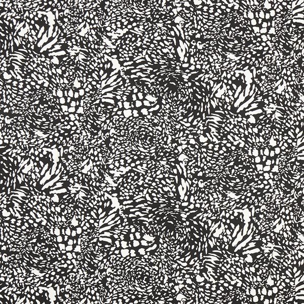 Viskosestoff Leopardenmuster – schwarz/weiss | Reststück 130cm