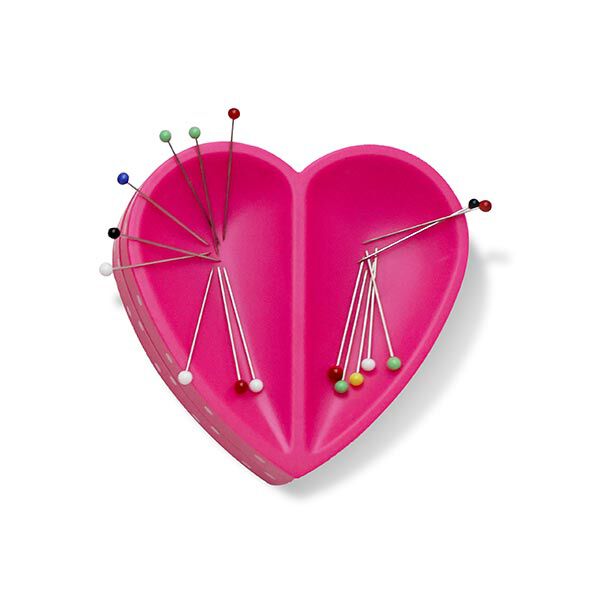 Magnet-Nadelkissen Herz [ Maße:  80  x 80  x 26 mm  ] | Prym Love – pink,  image number 1