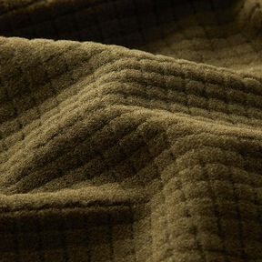 Struktur Jersey Kästchen – khaki, 