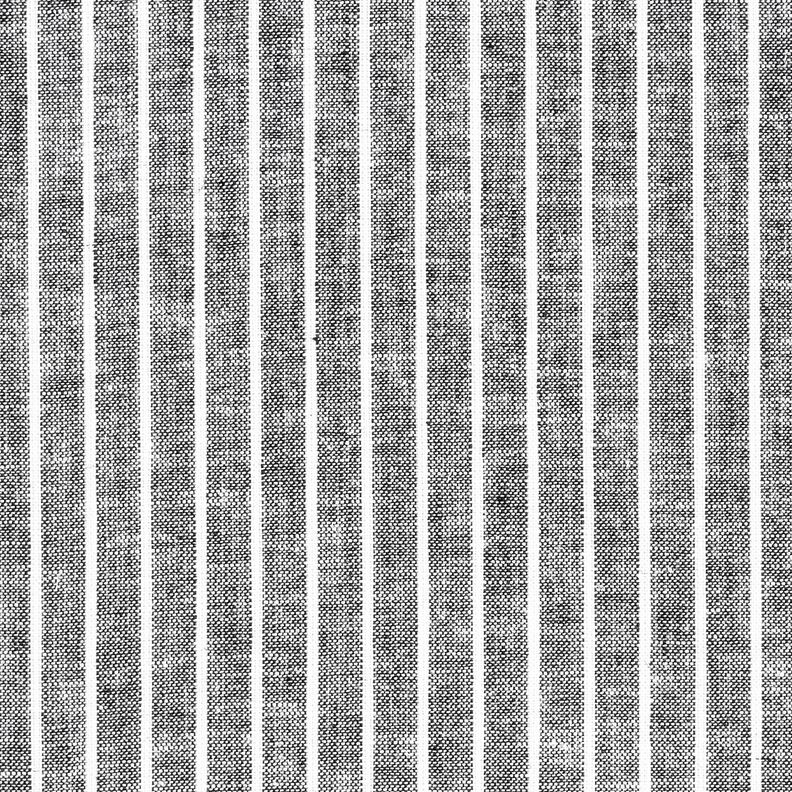 Leinen-Baumwoll-Mix breite Streifen &ndash; schwarz/weiss,  image number 1