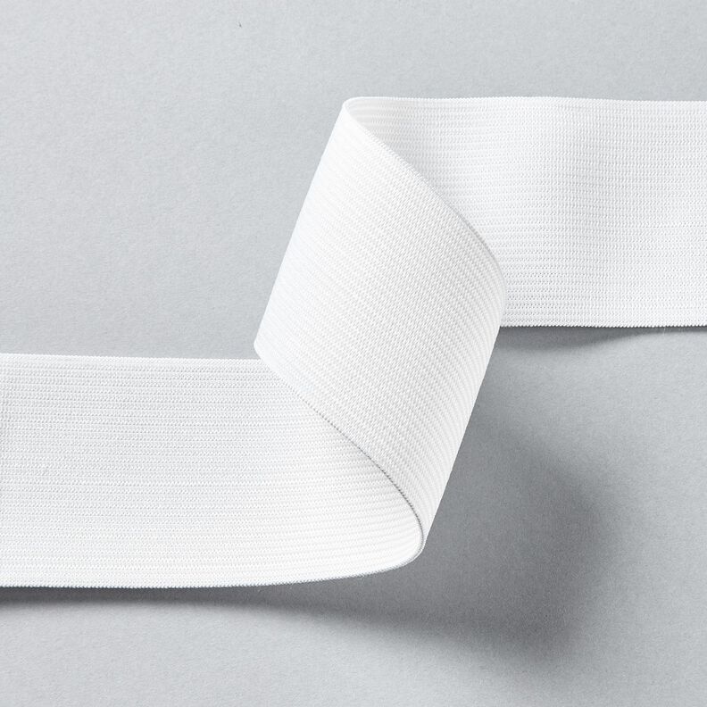 Glattes Gummiband [3 m | 50 mm] – weiss,  image number 2