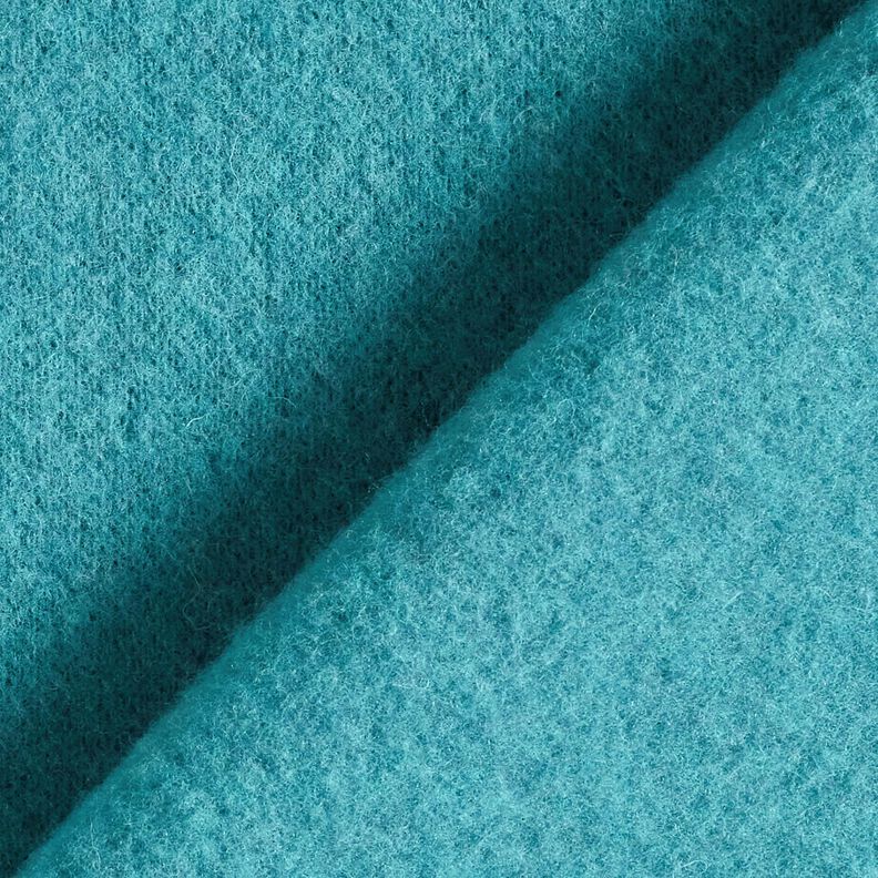 Woll-Fleece reine Schurwolle Uni – türkis, image number 3