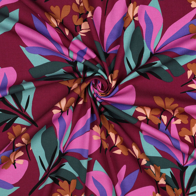 Viskosestoff Stretch Spring Garden | Nerida Hansen – malve/blautanne,  image number 3