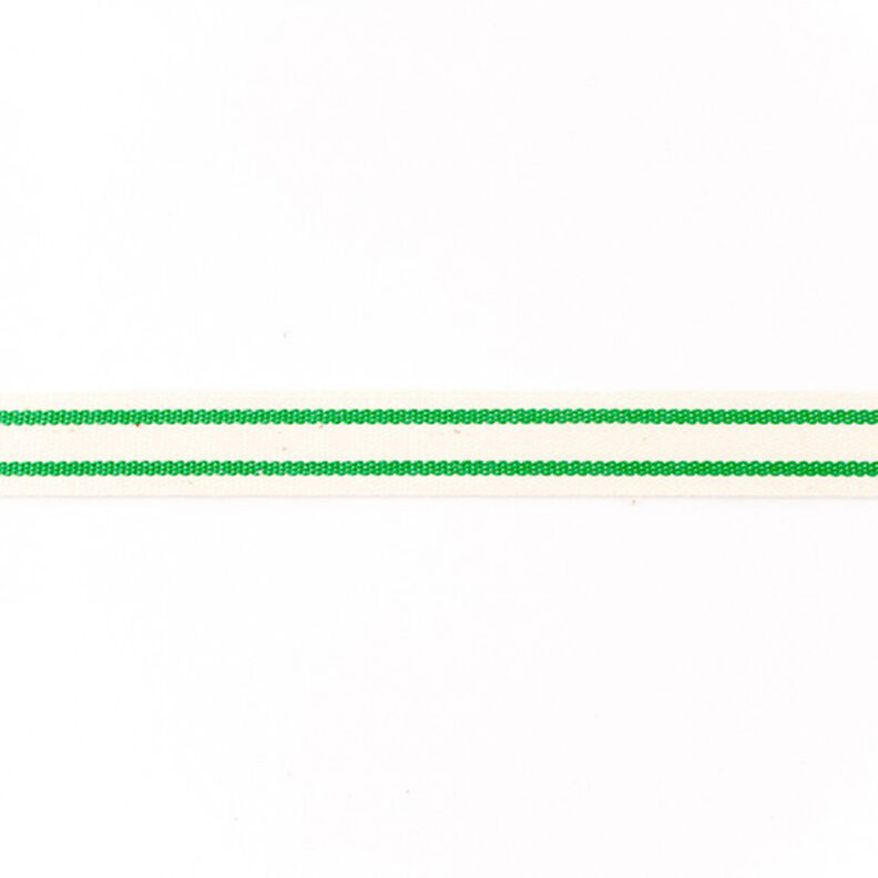 Webband Baumwolle Streifen – grün,  image number 1