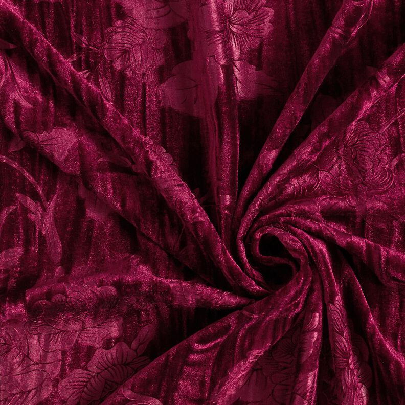 Crashsamt Chrysantheme – bordeauxrot,  image number 3