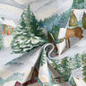 Dekostoff Gobelin Winterlandschaft – elfenbein/helltürkis,  thumbnail number 3
