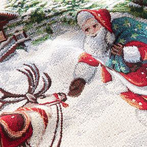 Dekopanel Gobelin Weihnachtsmann Lurex – wollweiss, 