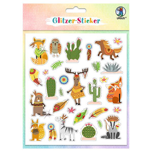 Glitzer-Stickerset Fun [ 156Stück ] – Farbmix,  image number 2