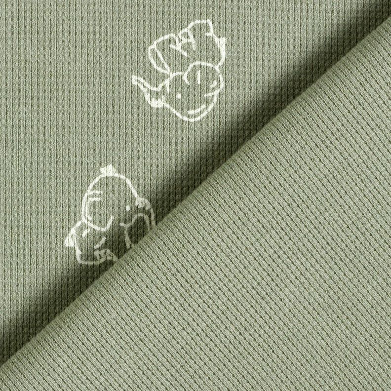 Waffeljersey Baby Elefanten – greige, image number 4