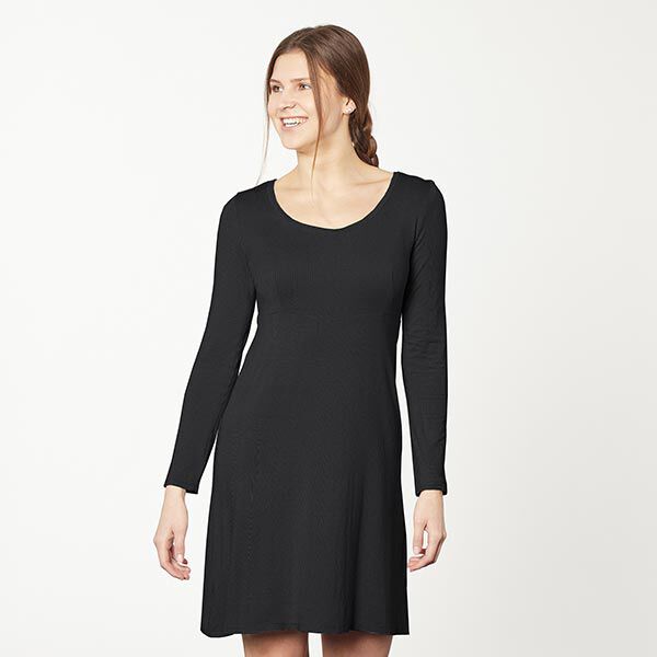GOTS Baumwolljersey | Tula – schwarz | Reststück 50cm
