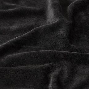 Stretchsamt Nicki – schwarz | Reststück 100cm, 