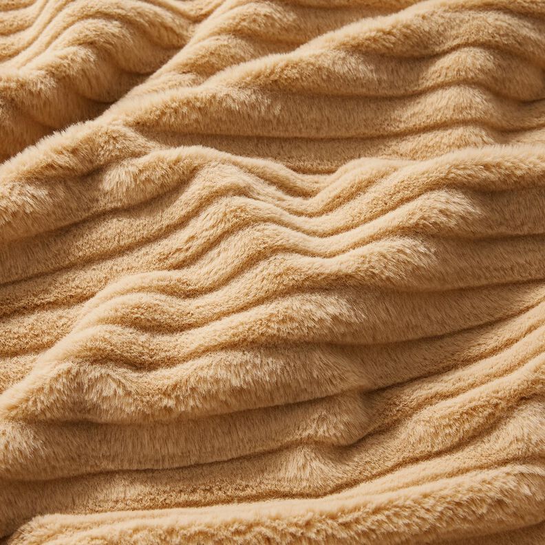 Kunstfell breite Querstreifen – beige,  image number 2