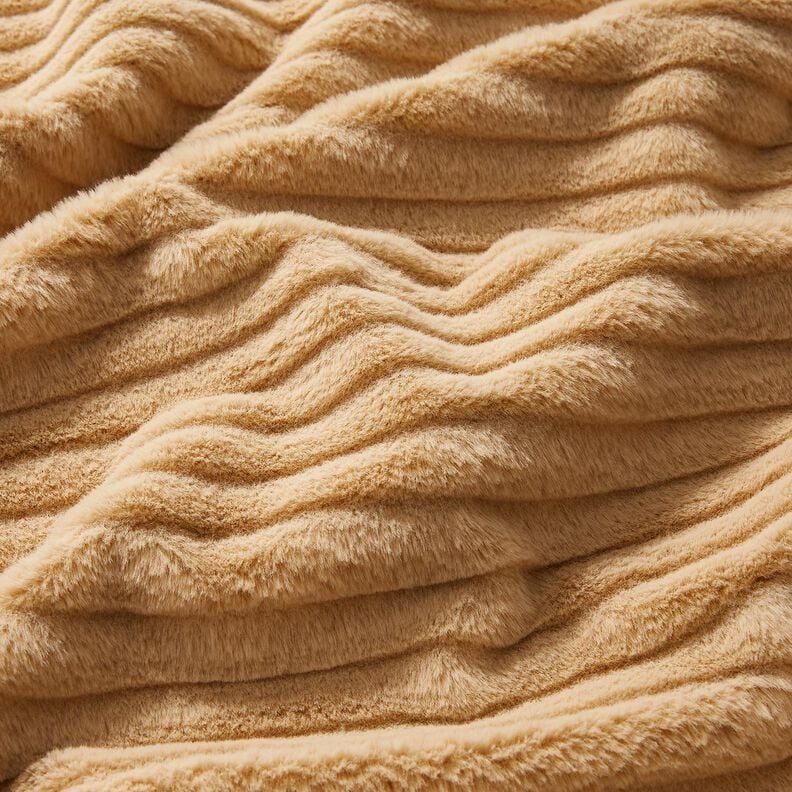 Kunstfell breite Querstreifen – beige, image number 2