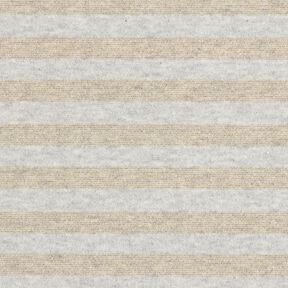 Baumwolljersey Melange Glitzerstreifen – hellgrau/gold metallic, 