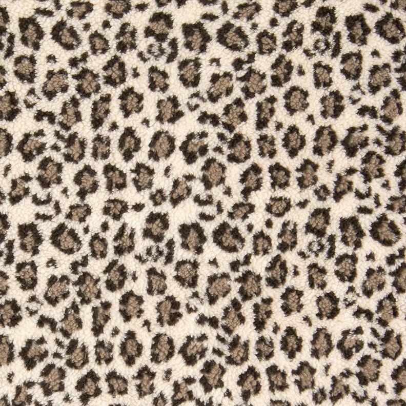Teddyplüsch Leoprint – hellbeige/düne,  image number 1