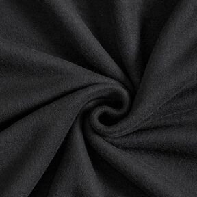Baumwollfleece Uni – schwarz, 