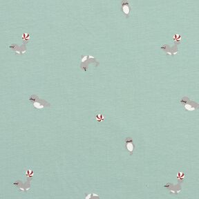 Baumwolljersey Robben Akrobatik &ndash; hellblau, 