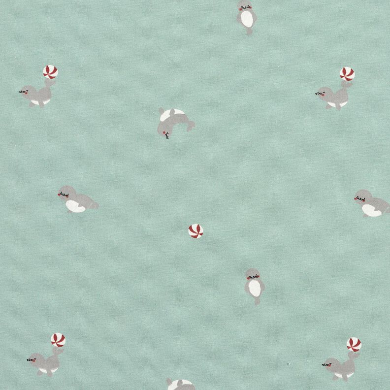 Baumwolljersey Robben Akrobatik &ndash; hellblau,  image number 1