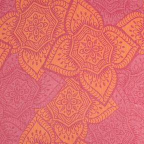 Beachwear Hamamtuch Jacquard-Ornamente – rot/pfirsichorange, 
