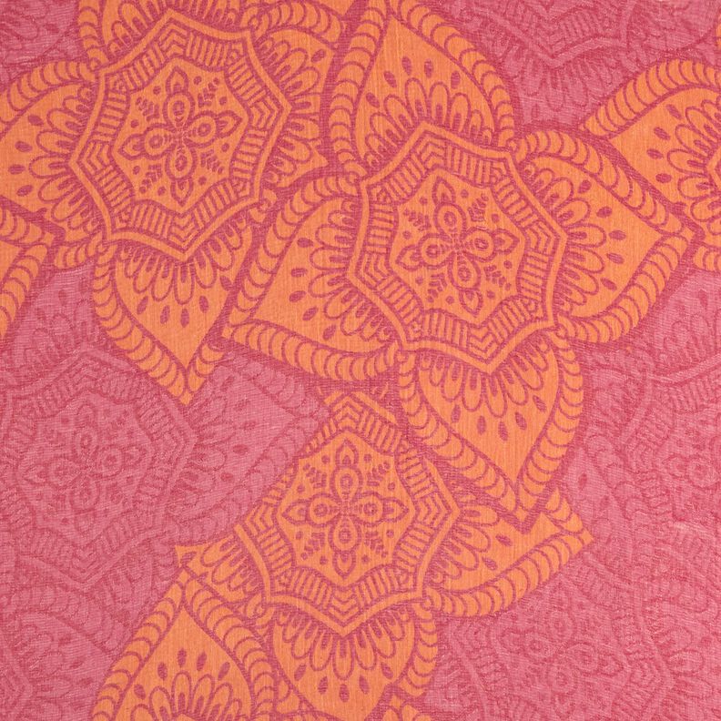 Beachwear Hamamtuch Jacquard-Ornamente – rot/pfirsichorange, image number 1