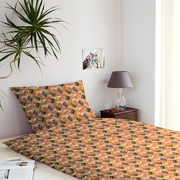 Baumwollstoff Cretonne Palmblätter – hellbeige/schwarz,  image number 7