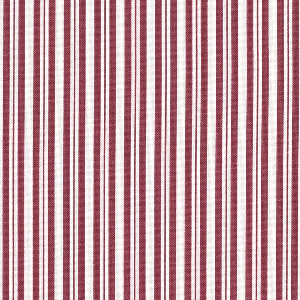 Dekostoff Halbpanama elegante Streifen – bordeauxrot/wollweiss