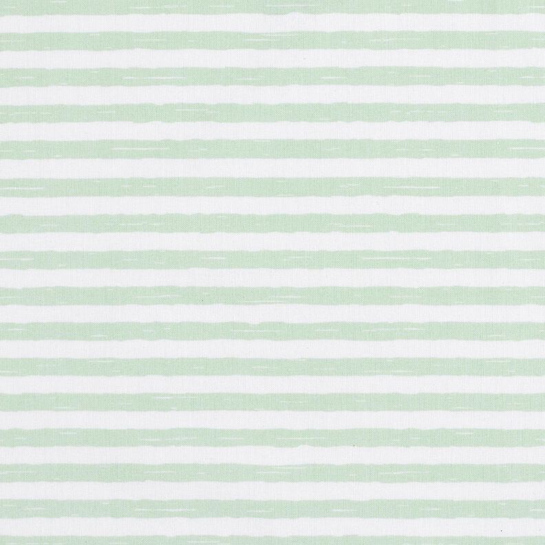 Baumwollstoff Cretonne legere Streifen – hellmint/weiss, image number 1