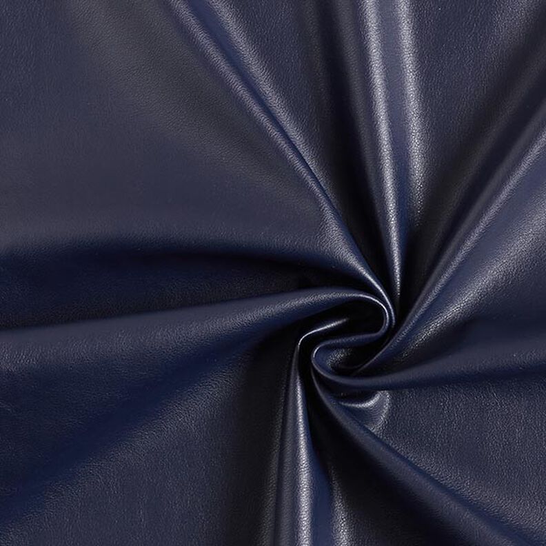 Glattes Lederimitat Stretch – marineblau,  image number 1