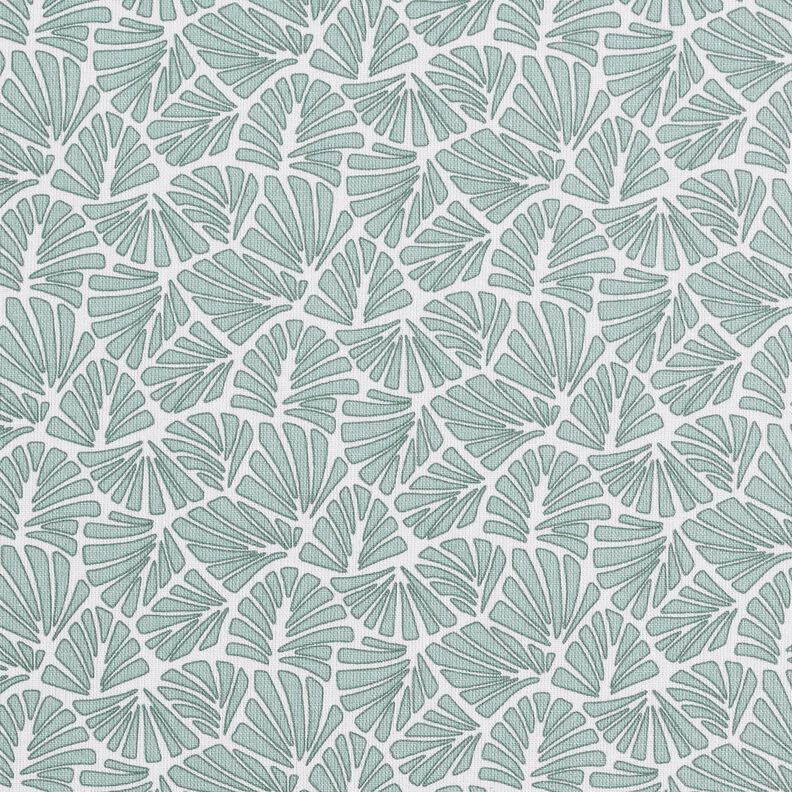 Beschichtete Baumwolle abstrakte Mini-Blätter – hellmint/weiss,  image number 1