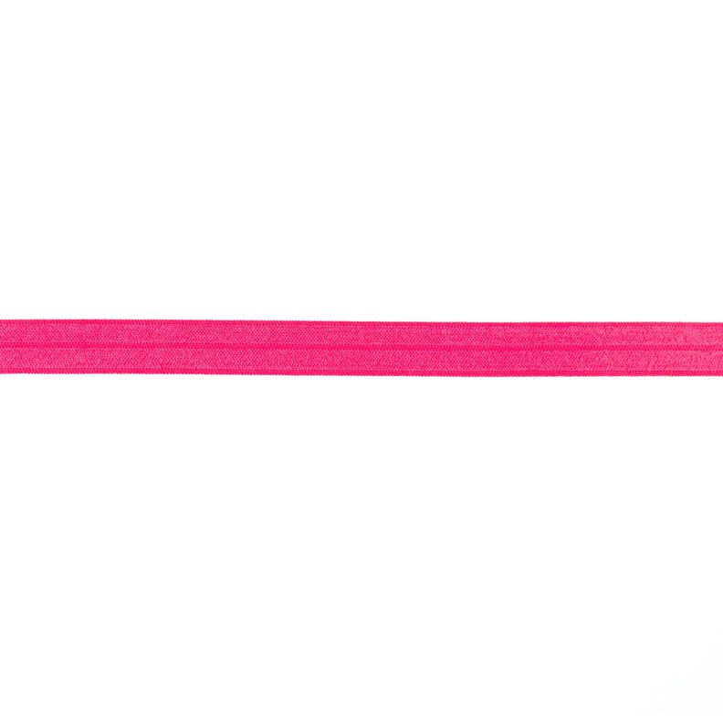 Elastisches Einfassband (Falzgummi) glänzend [15 mm] – intensiv pink,  image number 1