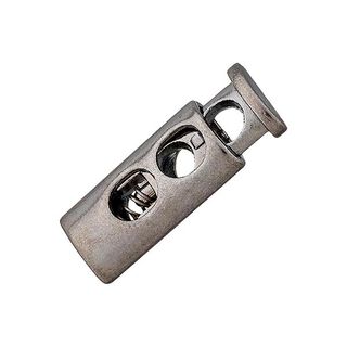 Kordelstopper [ Ø 5 mm ] – altsilber metallic, 