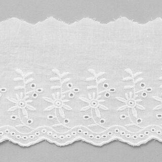 Feston Spitzenband Blumen [ 9 cm ] – weiss, 