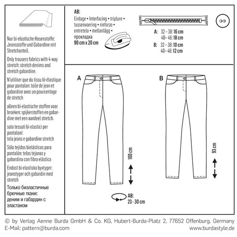 Hose / Jeans | Burda 6543 | 32-46,  image number 12
