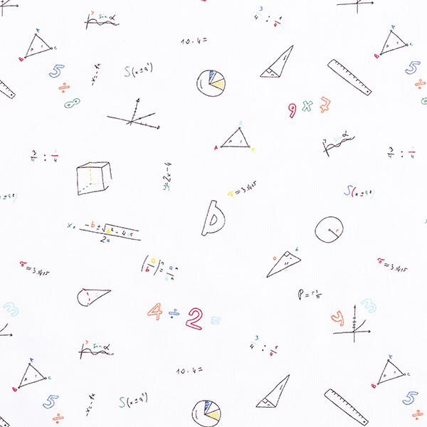 Baumwollpopeline Mathe – weiss, image number 1