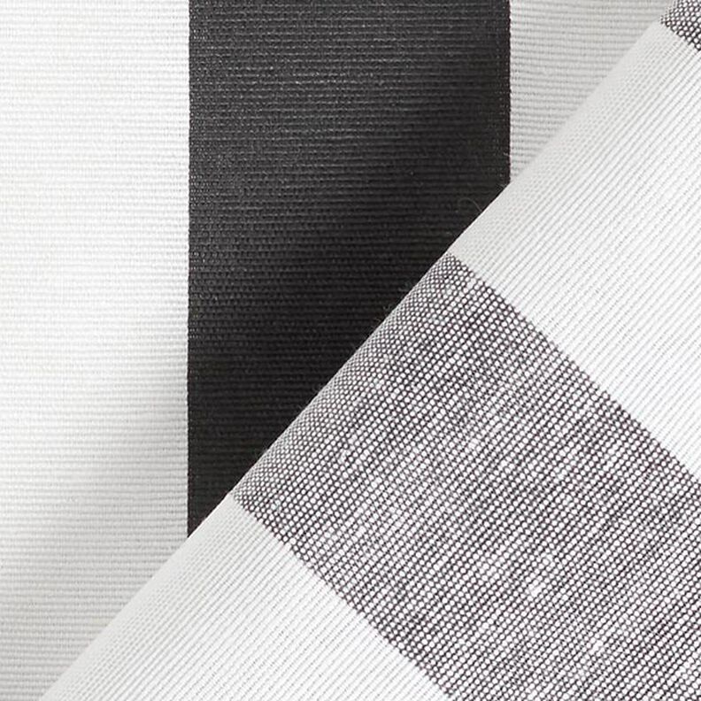 Dekostoff Canvas Streifen – schwarz/weiss,  image number 4