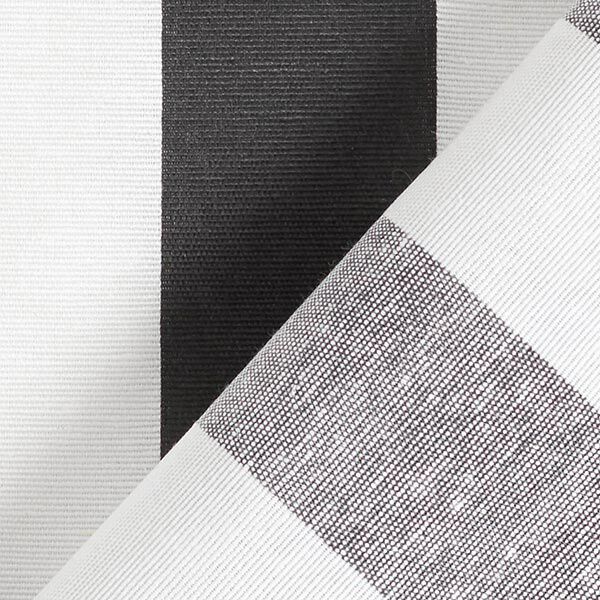 Dekostoff Canvas Streifen – schwarz/weiss,  image number 4