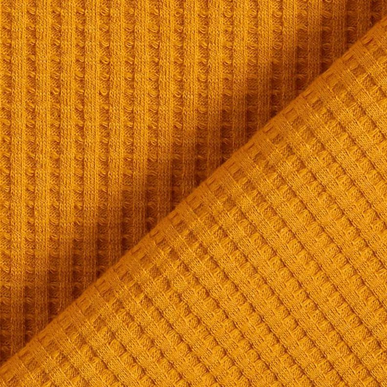 Baumwoll-Waffeljersey Uni – currygelb,  image number 3
