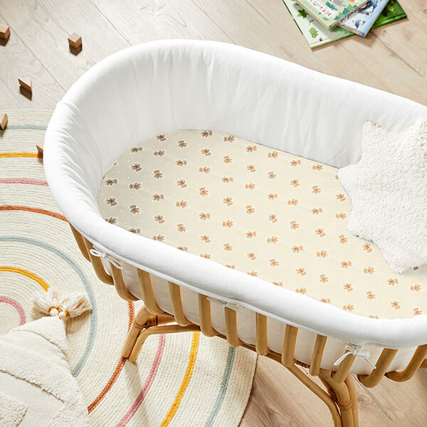 Baumwollstoff Popeline Mini Bären – hellbeige, image number 6
