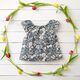 Baumwollpopeline Aquarell Blumen Digitaldruck – blaugrau,  thumbnail number 5