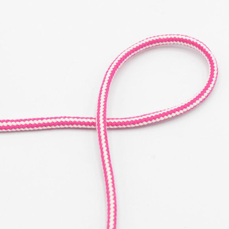 Baumwollkordel 2-farbig [Ø 8 mm] – intensiv pink,  image number 1