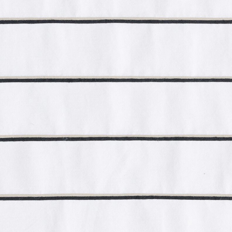 Baumwoll-Mix breite Streifen – weiss/schwarz,  image number 1