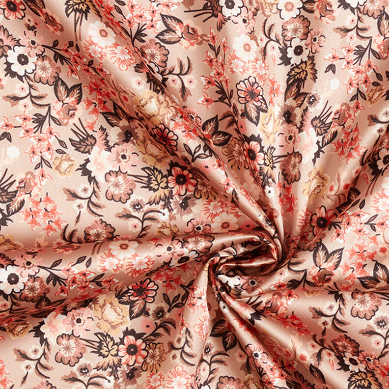 Satin liebliche Blumen – hellaltrosa,  image number 3