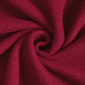 Woll-Fleece reine Schurwolle Uni – bordeauxrot, 