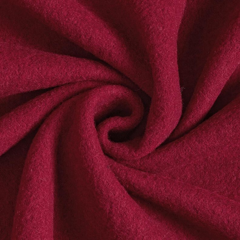 Woll-Fleece reine Schurwolle Uni – bordeauxrot,  image number 1