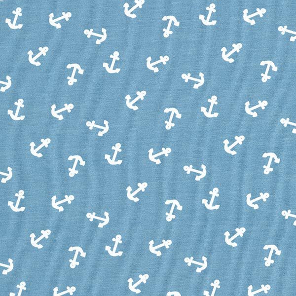Baumwolljersey kleine Anker – hellblau/weiss, image number 1