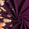 French Terry Bordürenstoff Ahornblätter | Glitzerpüppi – merlot/altgold,  thumbnail number 3