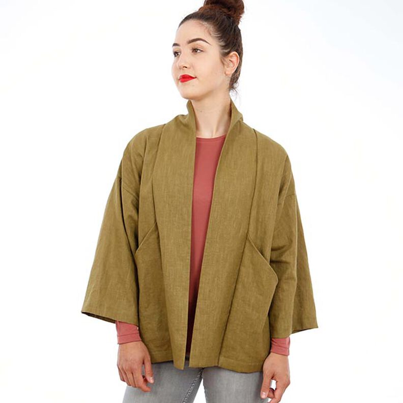 FRAU SINA Kimonojacke mit schrägen Taschen | Studio Schnittreif | XS-XXL,  image number 2