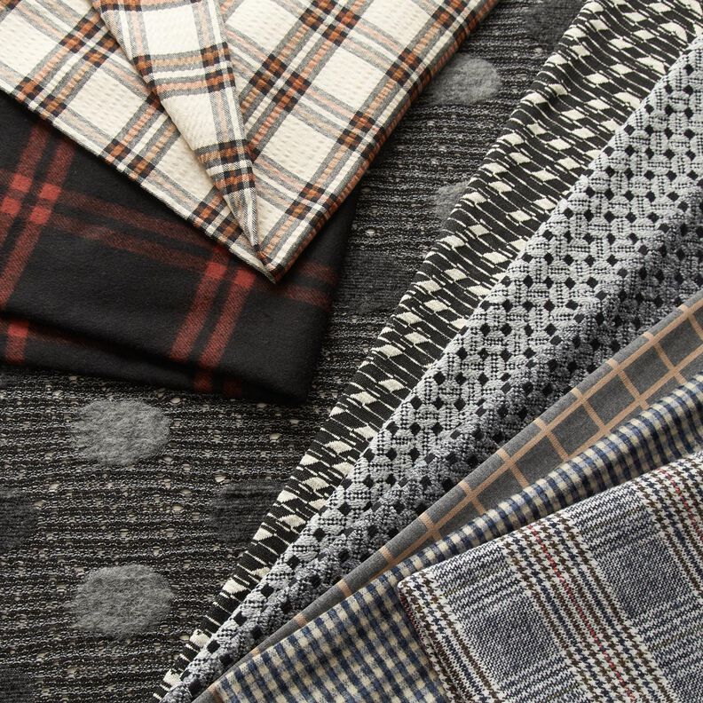 Strickjacquard geometrisches Muster – schwarz/weiss,  image number 6