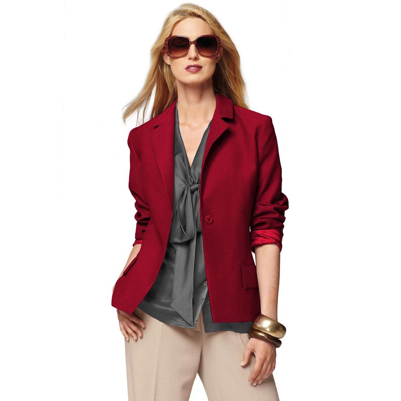 Bi-Stretch Gabardine – karminrot,  image number 6