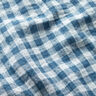 Musselin/ Doppel-Krinkel Gewebe Vichykaros garngefärbt – jeansblau/weiss,  thumbnail number 3